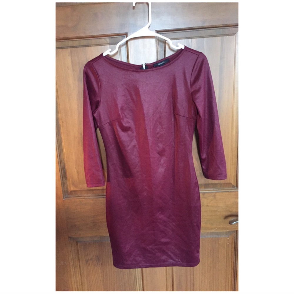 NWT Forever 21 maroon bodycon mini dress